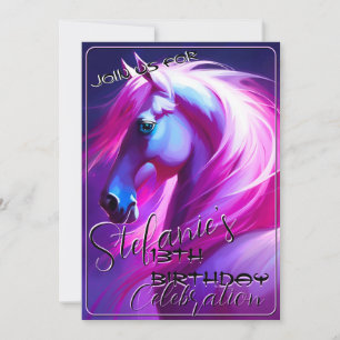 Colorful Spirit Pony 60 Geburtstagseinladung Einladung