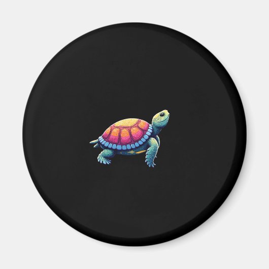 Colorful Splash Eastern Box Turtle (1) Magnet (Vorne)