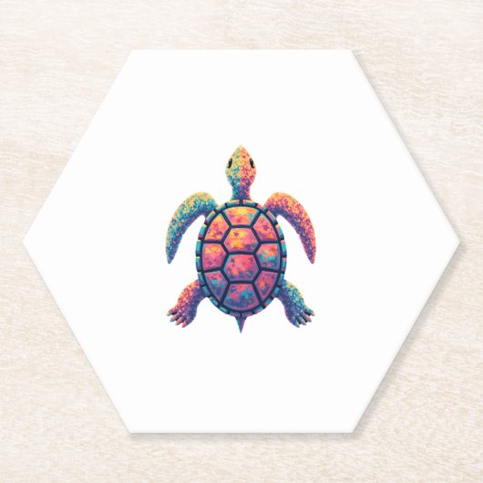 Colorful Splash Eastern Box Turtle (1) Untersetzer (Vorderseite)