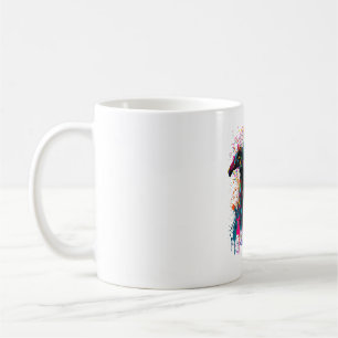 Colorful Splash Greyhound Portrait Welpe Besitzer Kaffeetasse