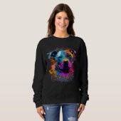 Colorful Splash Staffordshire Bull Terrier Portrai Sweatshirt (Vorne ganz)