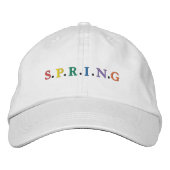 Colorful SPRING Embroidered Baseball Cap Bestickte Baseballkappe (Vorderseite)