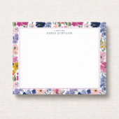 Colorful Spring Floral Border Note Card Einladung