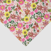 Colorful Spring Floral Garden Gift Wrapping Paper Seidenpapier (Detail)