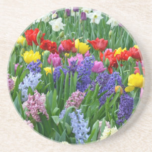 Colorful spring flower garden getränkeuntersetzer