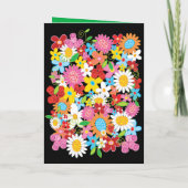 Colorful Spring Flowers Pop Tree Wedding Thank You Einladung (Rückseite)