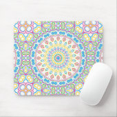 Colorful Spring Mandala Medallion Mousepad (Mit Mouse)