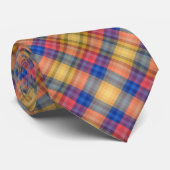 Colorful Spring Summer Fashion Checkered Stripes Krawatte (Gerollt)