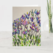 Colorful Spring Tulips Greeting Karte (Vorderseite)