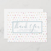 Colorful Sprinkles Baby Sprinkle Danke Postkarte (Vorne/Hinten)