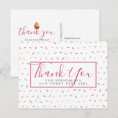 Colorful Sprinkles Baby Sprinkle Danke Postkarte (Vorne/Hinten)