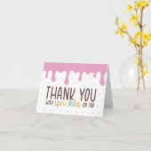 Colorful Sprinkles Donut Thank You Karte (Gelbe Blume)