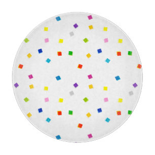 Colorful Square Confetti Cutting Board Schneidebrett