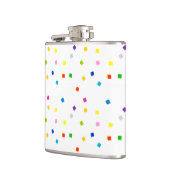 Colorful Square Confetti Flask Flachmann (Links)