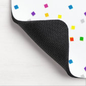Colorful Square Confetti Mousepad (Ecke)
