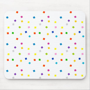 Colorful Square Confetti Mousepad