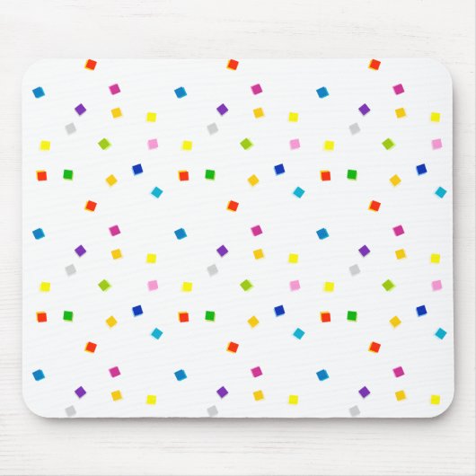 Colorful Square Confetti Mousepad (Vorne)