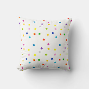 Colorful Square Confetti Pillow Kissen