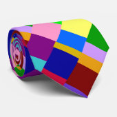 Colorful Squared Necktie Krawatte (Gerollt)