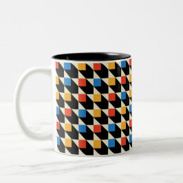 Colorful Squares Coffe Tasse