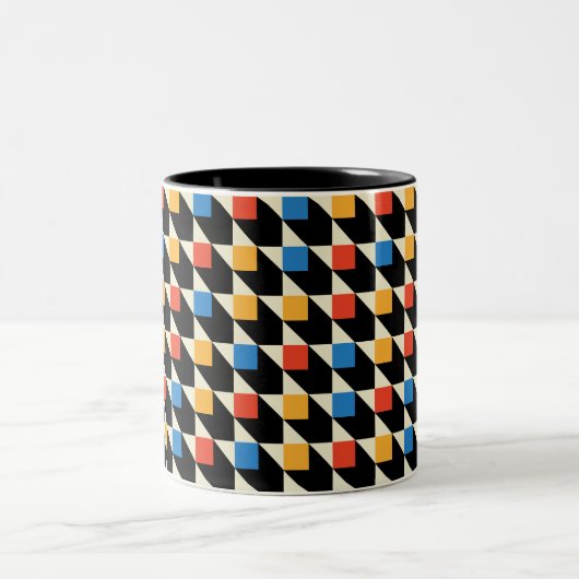 Colorful Squares Coffe Tasse (Mittel)
