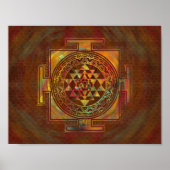 Colorful Sri Yantra / Sri Chakra Poster (Vorne)