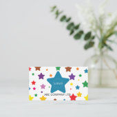 Colorful Star Einzigartige Visitenkarte für das Bi (Stehend Vorderseite)
