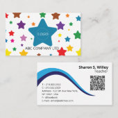 Colorful Star Einzigartige Visitenkarte für das Bi (Vorne/Hinten)