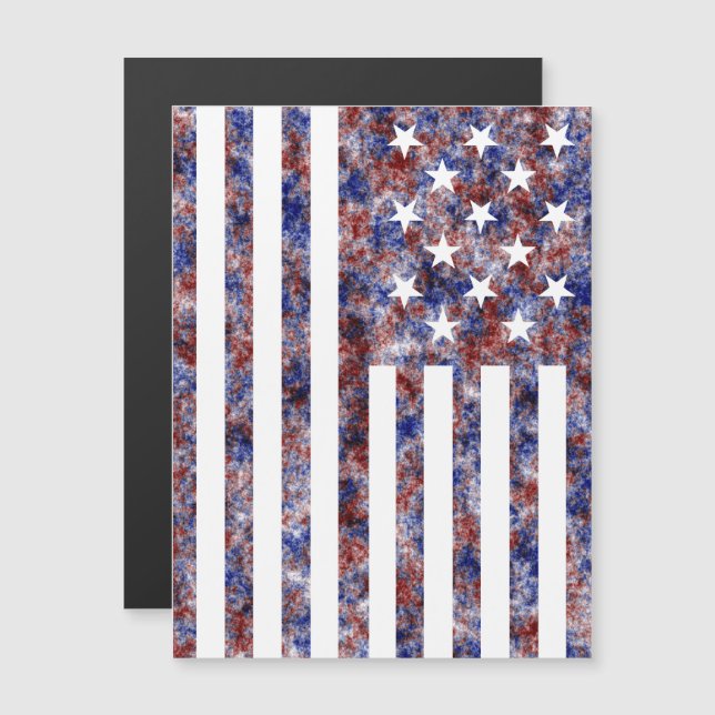 Colorful Star-Spangled Banner America Flag Magnetkarte (Vorne/Hinten)