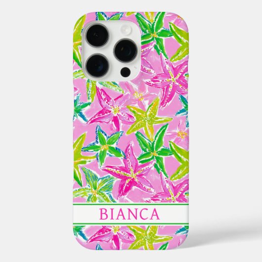 Colorful Starfish Monogrammed  Case-Mate iPhone Hülle (Rückseite)