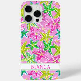 Colorful Starfish Monogrammed Case-Mate iPhone Hülle