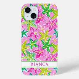 Colorful Starfish Monogrammed Case-Mate iPhone Hülle
