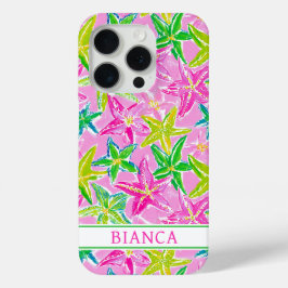 Colorful Starfish Monogrammed Case-Mate iPhone Hülle