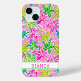 Colorful Starfish Monogrammed Case-Mate iPhone Hülle