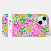 Colorful Starfish Monogrammed Case-Mate iPhone Hülle (Rückseite (Horizontal))