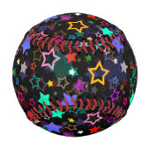 Colorful Stars Black  Baseball (Rückseite)