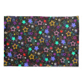 Colorful Stars Black  Kissenbezug (Rückseite)