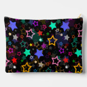 Colorful Stars Black  Zubehörtasche (Rückseite)