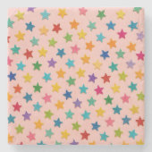 Colorful stars stone coasters. steinuntersetzer (Vorderseite)