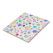 Colorful Stars White  Fliese (Seite)