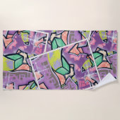 Colorful Street Art Collage Strandtuch (Vorderseite)
