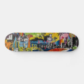 Colorful Street Art Graffiti Skateboard (Horizontal)