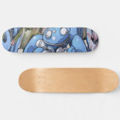 Colorful Street Art Robot Skateboard (Horizontal)