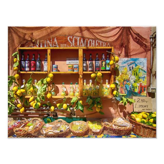 Colorful Street Stall in Italien Fotodruck (Vorne)