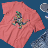 Colorful Street Style Dinosaurier Tri-Blend Shirt