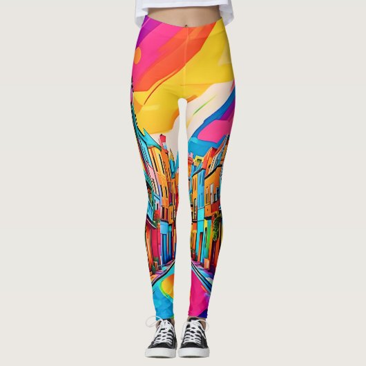 Colorful Street Vibes Leggings (Vorderseite)