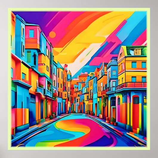 Colorful Street Vibes Poster (Vorne)
