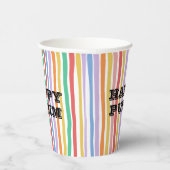 Colorful Stripe Happy Purim Pappbecher (Rechts)