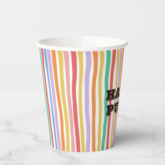 Colorful Stripe  Pappbecher (Links)