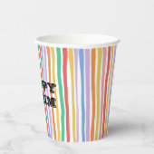 Colorful Stripe  Pappbecher (Rechts)